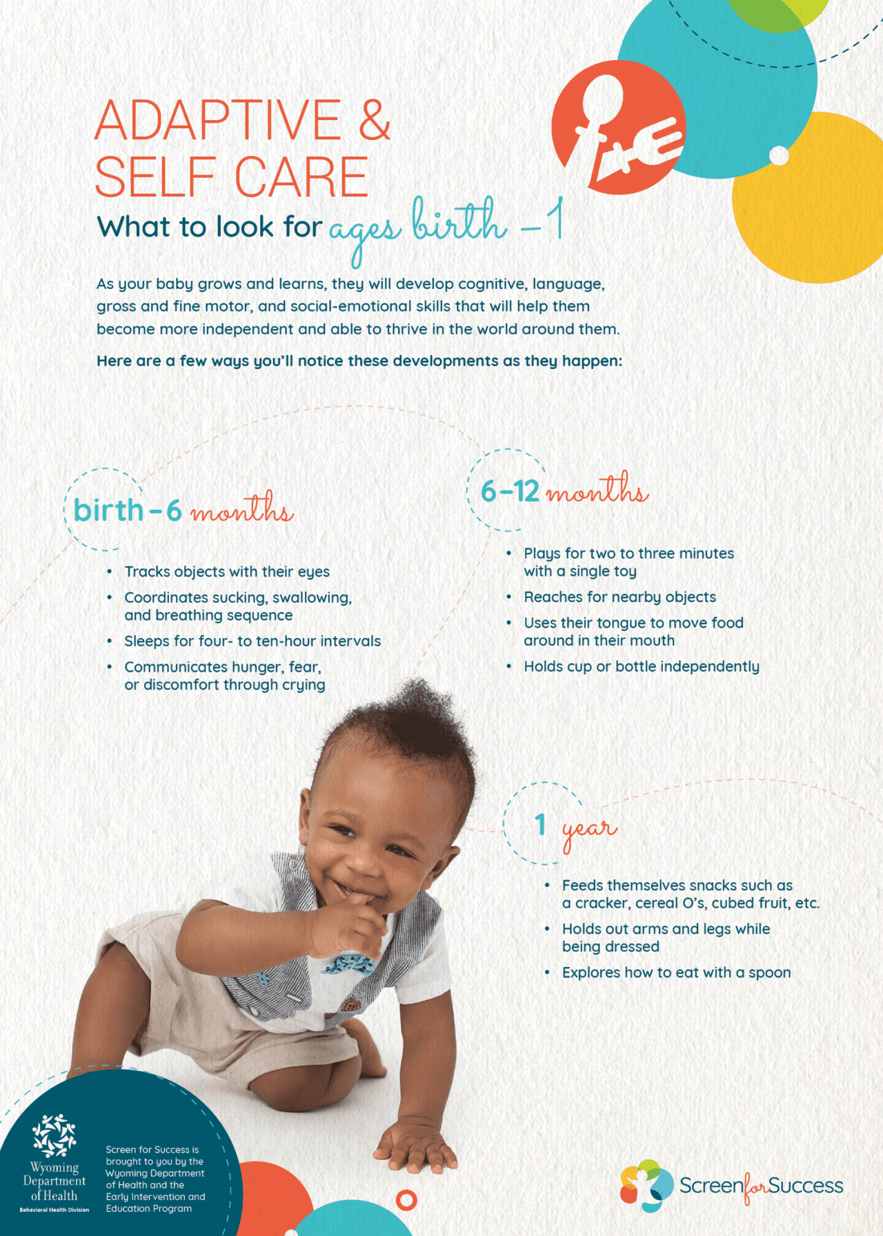 Adaptive & Self Care Development – Ages Birth – 1 | One Before Two