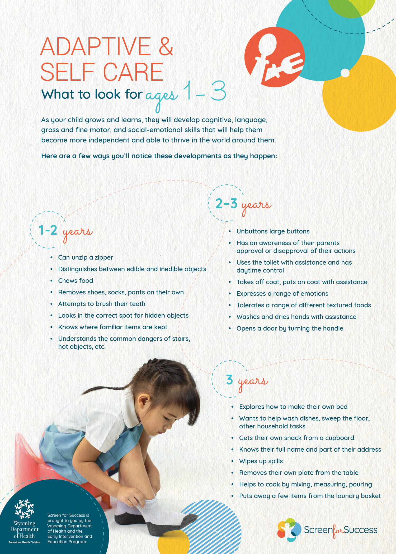 Adaptive & Self Care Development – Ages 1-3