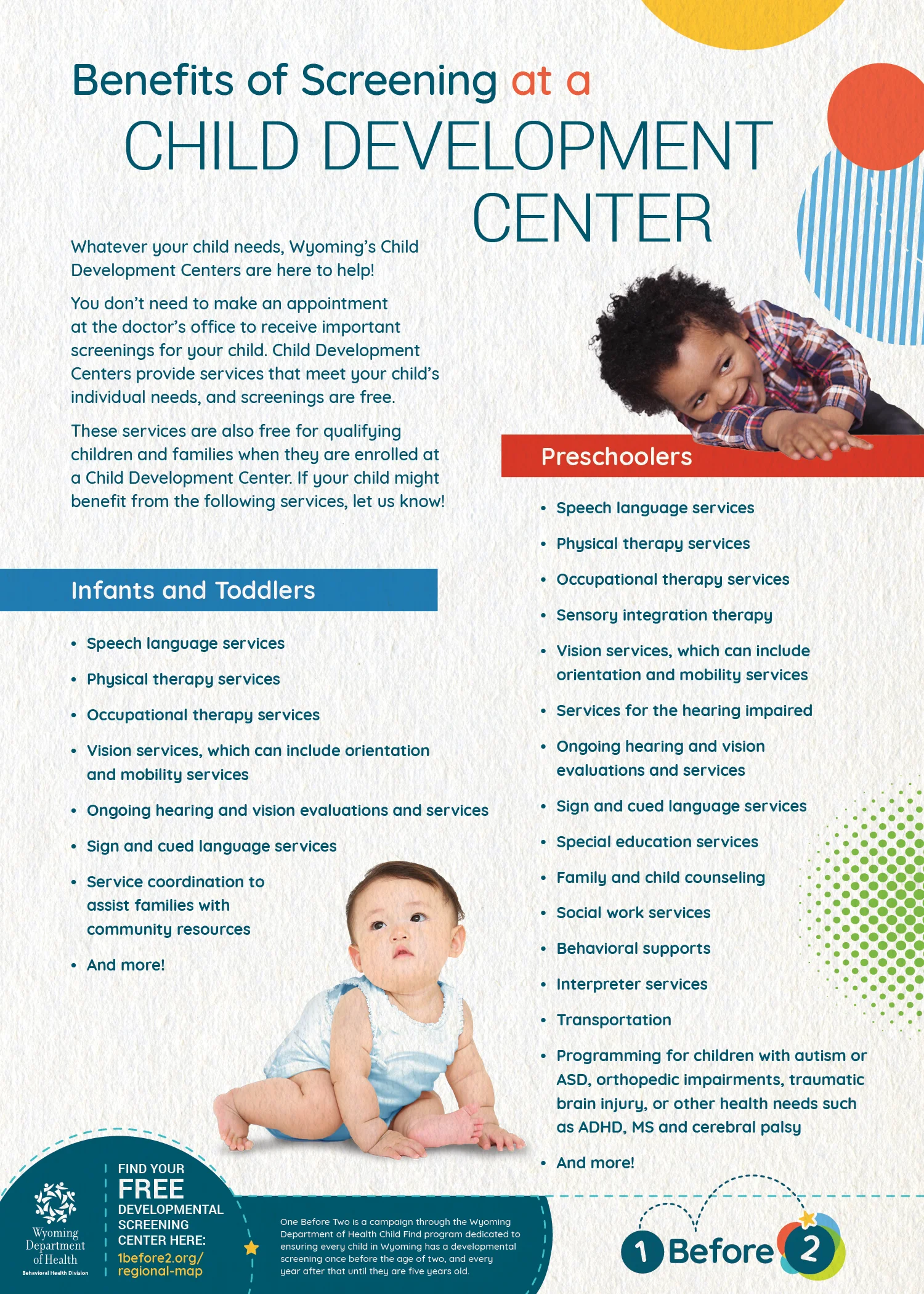 Benefits of Screening at a Child Development Center
